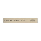 Rustieke Save The Date Trouw Wrap Around Label (Individueel)