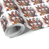 Rustieke Scandinavische Gnome Love Cadeaupapier (Rol Hoek)
