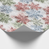 Rustieke Scandinavische Sneeuwvlok Cadeaupapier (Hoek)
