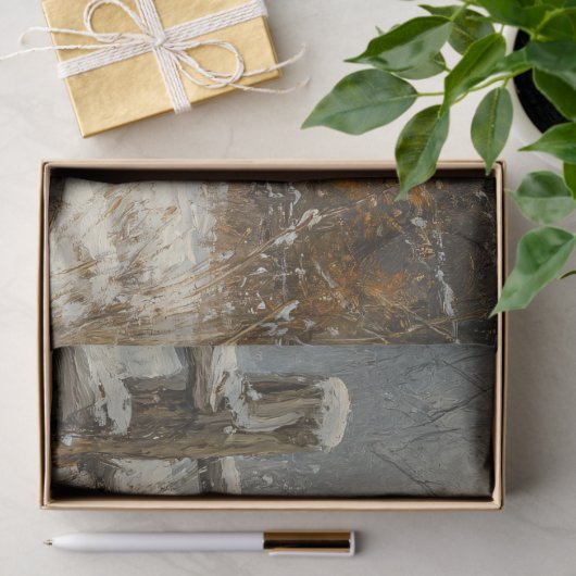 Rustieke Schapen Winter Landschap Decoupage Tissuepapier (Geschenk)