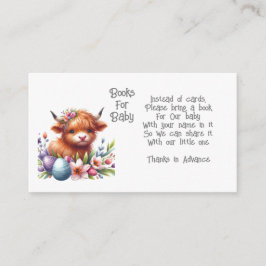 Rustieke Schattigee Baby Highland Koe Baby Enclosu Informatiekaartje