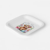 Rustieke Schattigee Baby Highland Koe Papieren Bordje (Gebogen)