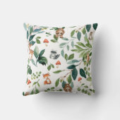 Rustieke Schattigee bosdieren groen Kinder kwekeri Kussen (Achterkant)