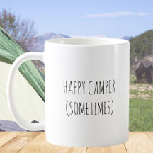 Rustieke Schattigee Happy Camper Grappige Quote