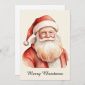 Rustieke Schattigee Retro Classic Santa Claus Feestdagenkaart (Voorkant / Achterkant)