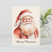 Rustieke Schattigee Retro Classic Santa Claus Feestdagenkaart (Staand voorkant)