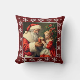 Rustieke Schattigee  sneeuwvlokken Santa Claus Win Kussen
