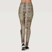 Rustieke scheepswrak metalen klinknagels textuur leggings (Achterkant)