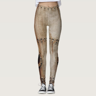 Rustieke scheepswrak metalen klinknagels textuur leggings