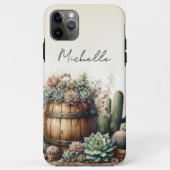 Rustieke schikking van vetplanten en cactussen Case-Mate iPhone case (Achterkant)