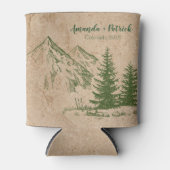 Rustieke Schilderachtig bergketen bruiloft Koelbox Blikjeskoeler (Voorkant)