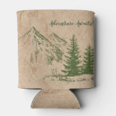 Rustieke Schilderachtig bergketen bruiloft Koelbox Blikjeskoeler (Achterkant)