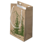 Rustieke Schilderachtig Mountain bruiloft Gift Bag Klein Cadeauzakje (Achterkant Gekanteld)
