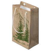 Rustieke Schilderachtig Mountain bruiloft Gift Bag Klein Cadeauzakje (Voorkant Gekanteld)