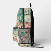 Rustieke schilderij kunst vierkanten patroon water bedrukte rugzak (Rechts)