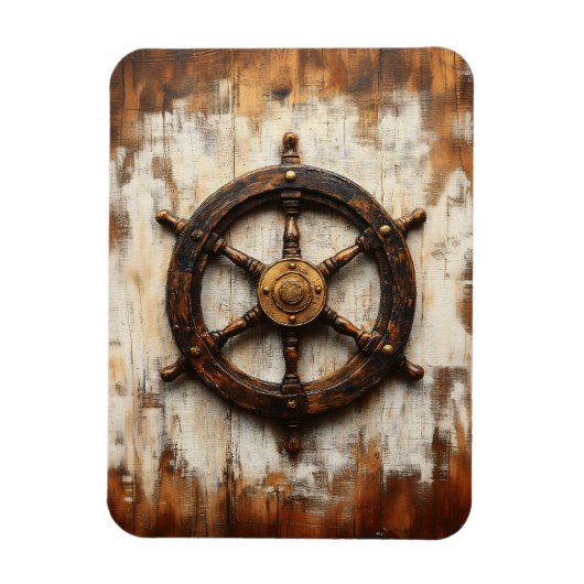 Rustieke Schip Wiel Helm Nautisch Flexibel Magneet (Verticaal)