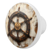 Rustieke Schip Wiel Helm Nautische Keramische Knop (Rechts)