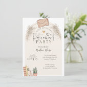 rustieke school leraar pensioen partij foto kaart (Staand voorkant)