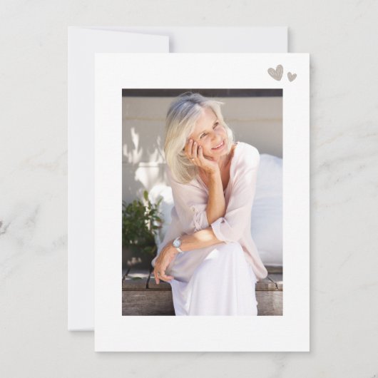 rustieke school leraar pensioen partij foto kaart (Achterkant)