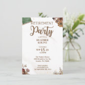 rustieke school leraar pensioen partij Sjabloon Kaart (Staand voorkant)