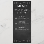 Rustieke schoolbord Eet Drink Trouwen Trouwen Menu (Voorkant)