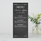 Rustieke schoolbord Eet Drink Trouwen Trouwen Menu (Staand voorkant)