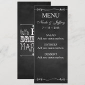 Rustieke schoolbord Eet Drink Trouwen Trouwen Menu (Voorkant / Achterkant)