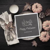 Rustieke schoolbord Halloween Party Eenvoudige Pom Servet