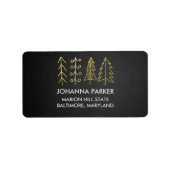 Rustieke schoolbord kerstbomen etiket (Voorkant)