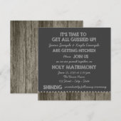 Rustieke schoolbord Redneck bruiloft uitnodigingen (Voorkant / Achterkant)