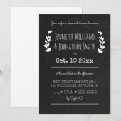 Rustieke schoolbord repetitie diner uitnodigingen (Voorkant / Achterkant)