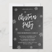 Rustieke schoolbord Snowflake kerstfeest Kaart (Voorkant)