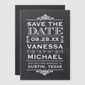 Rustieke schoolbord typografie Save the Date (Voorkant / Achterkant)