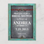 Rustieke schoolbord Vrijgezellenfeest Uitnodigen Uitnodiging Briefkaart (Voorkant)