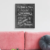 Rustieke schoolbordtypografie Levensbevestiging Canvas Afdruk (Insitu (Woonkamer))