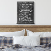 Rustieke schoolbordtypografie Levensbevestiging Canvas Afdruk (Insitu (Slaapkamer))