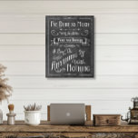 Rustieke schoolbordtypografie Levensbevestiging Canvas Afdruk<br><div class="desc">Deze boerderij stijl typografie canvas muur kunst heeft een krijtbord kunst gevoel,  met zijn schoolbord achtergrond en witte tekst lettertypen die een spreekwoordelijke levensbevestiging citaat. Het is perfect voor een huis aan het meer of voor iedereen die graag bij het meer is. Creëer door Simply Farmhouse Press.</div>
