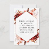 Rustieke schoonheid bloem omlijst tafelkaartje zit kaart (Achterkant)