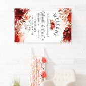 Rustieke schoonheid bloemengrens chique bruiloft w spandoek (Insitu)