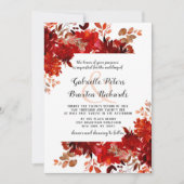 Rustieke schoonheid bloemenvierkant ingelijst brui kaart (Voorkant)