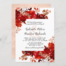 Rustieke schoonheid bloemenvierkant ingelijst brui kaart