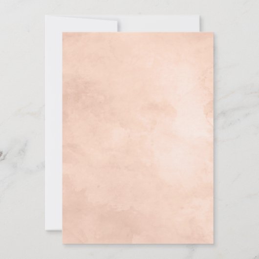 Rustieke Schoonheid Bloemige Boho Chic Bruids Brun Kaart (Achterkant)