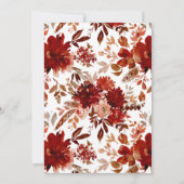 Rustieke schoonheid Bohemian Leaf Vine krans bruil Kaart (Achterkant)