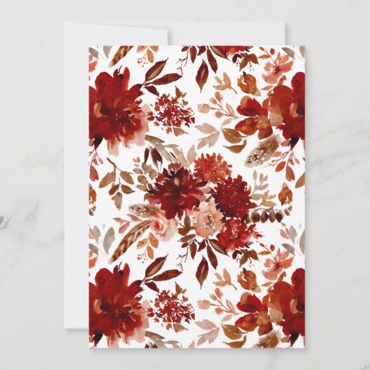 Rustieke schoonheid Bohemian Leaf Vine krans bruil Kaart (Achterkant)