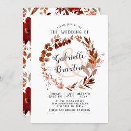 Rustieke schoonheid Bohemian Leaf Vine krans bruil Kaart