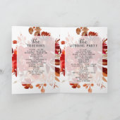 Rustieke schoonheid Boho Floral Fall bruiloft cere Programma (Binnen)