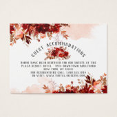 Rustieke schoonheid bruiloft accommodaties invoege visitekaartje (Voorkant)