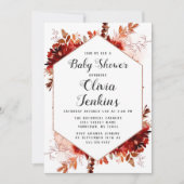 Rustieke schoonheid Floral Baby Meisje Douche uitn Kaart (Voorkant)