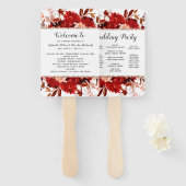 Rustieke schoonheid Floral Fall bruiloft ceremonie Handwaaier (Voorkant en achterkant)