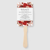 Rustieke schoonheid Floral Fall bruiloft ceremonie Handwaaier (Voorkant)